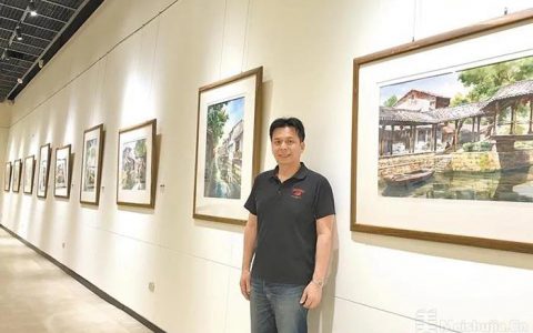 曾培育画展御水而行 彩笔水乡写意人生