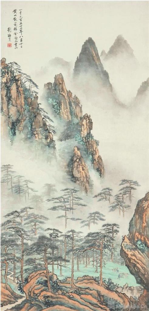 晴岚烟雨入画来——读刘海粟《黄山散花坞》 | 中国书画展赛网