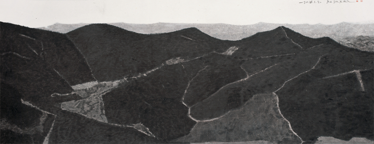 杜大恺 《雍凉吟》 122cm×248cm 国画.jpg “一带一路”国际美术工程作品展在京展出