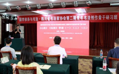 张海滨为四川省书法家协会第二期青年书法创作骨干研习班主讲《心经导读》《坛经导读》