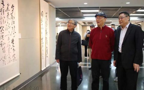 狂草线条书写清简生活，上图呈现上海书协草书展