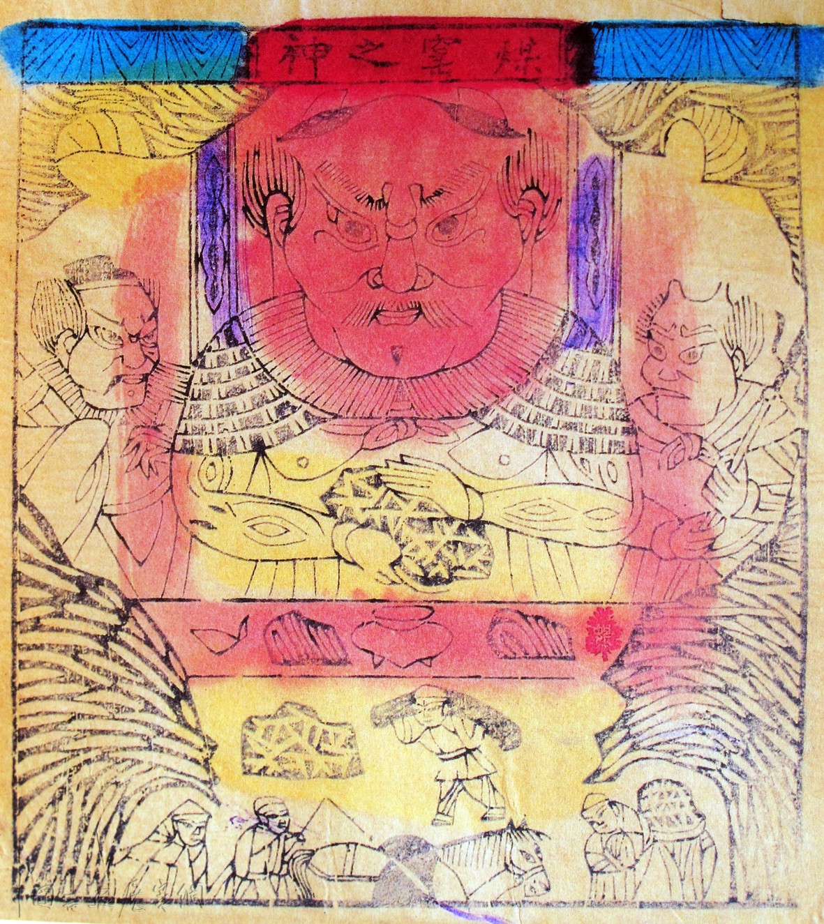 年画之美|北京民俗版画中的文武门神、戏曲人物等