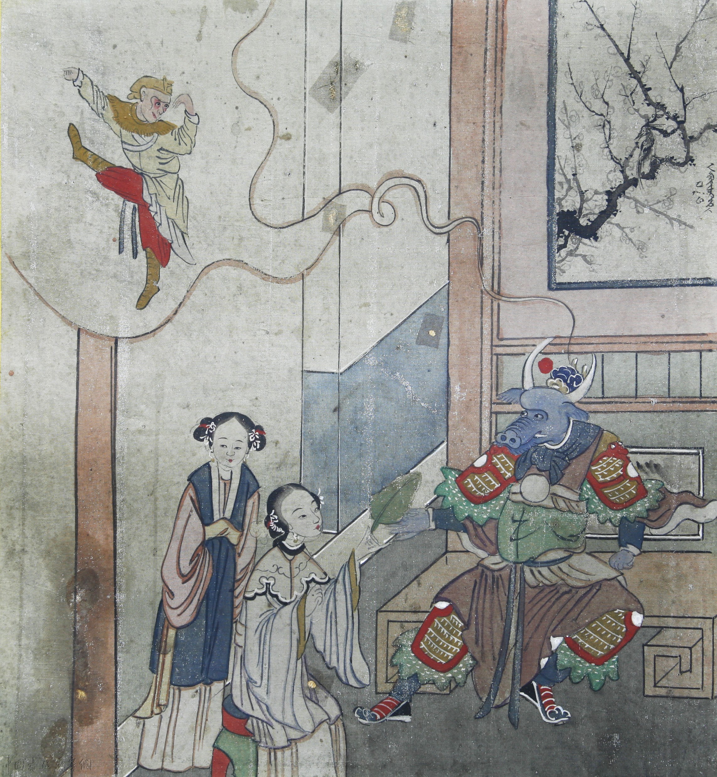 年画之美|北京民俗版画中的文武门神、戏曲人物等