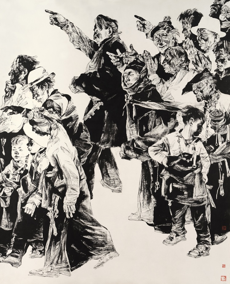 02殷会利《大路》中国画,200cm×210cm,2014.jpg 万古雪域开新篇——庆祝西藏和平解放70周年美术摄影展在京开幕
