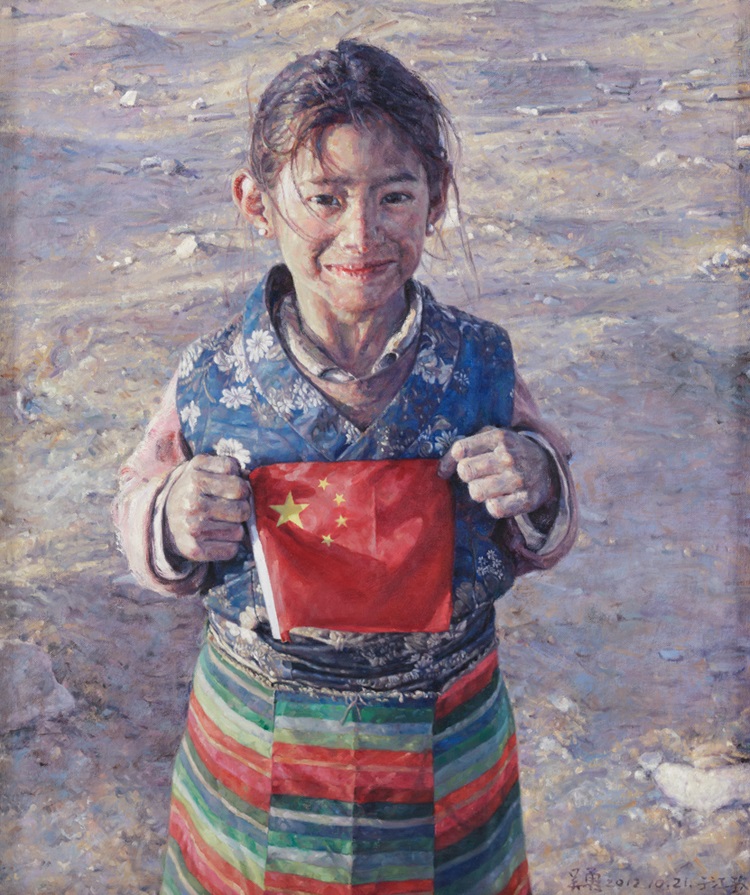 08吴勇《中国梦》,油画,50cm×60cm,2012.jpg 万古雪域开新篇——庆祝西藏和平解放70周年美术摄影展在京开幕