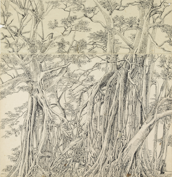 纪念|祝大年诞辰105周年,清华艺博呈现其写生创作