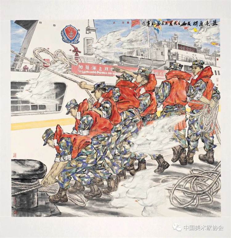 彩绘 書畫 中国美術 中国人民解放军建军95周年全国美术作品展览暨第15届全军美术作品选登