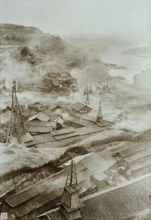 07.《华溪盐井》1938年,四川乐山,郎静山摄 “光与影里的故事——黄建鹏藏二十世纪中国摄影作品展”在中国美术馆开幕