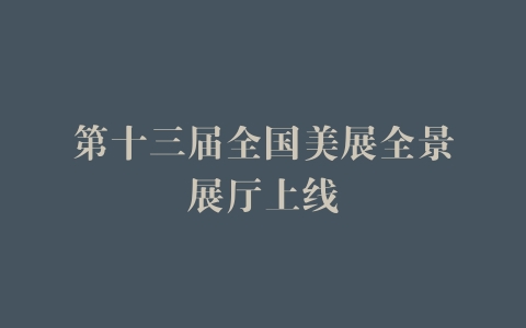 第十三届全国美展全景展厅上线