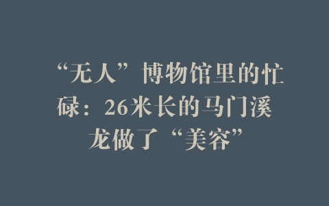 “无人”博物馆里的忙碌：26米长的马门溪龙做了“美容”